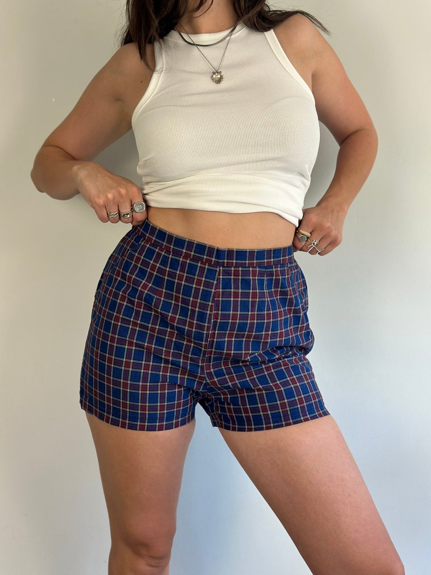 Vintage Checked Shorts
