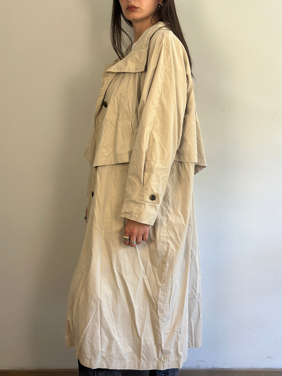 Vintage Beige Trench Coat