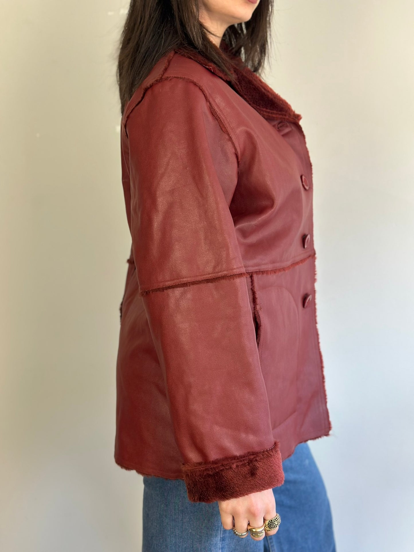 Vintage Red Leather Jacket