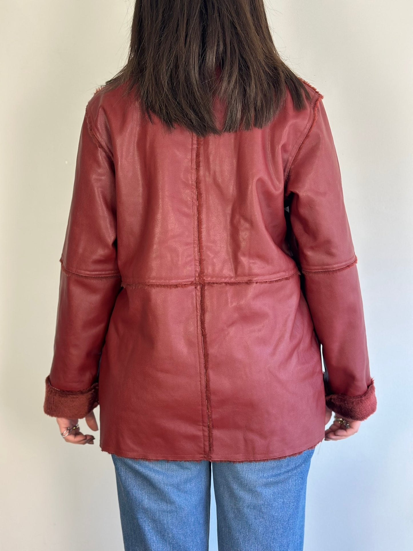 Vintage Red Leather Jacket