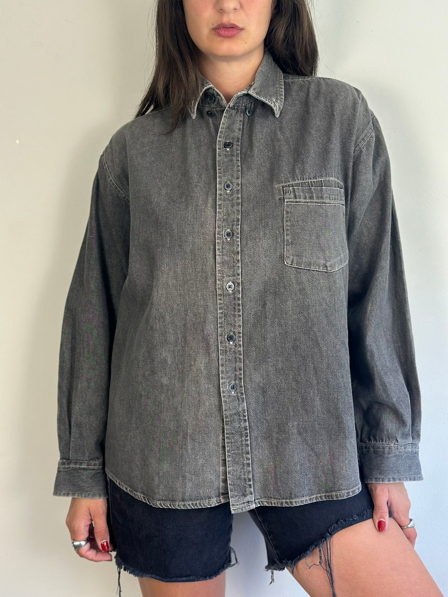 Grey Denim Shirt