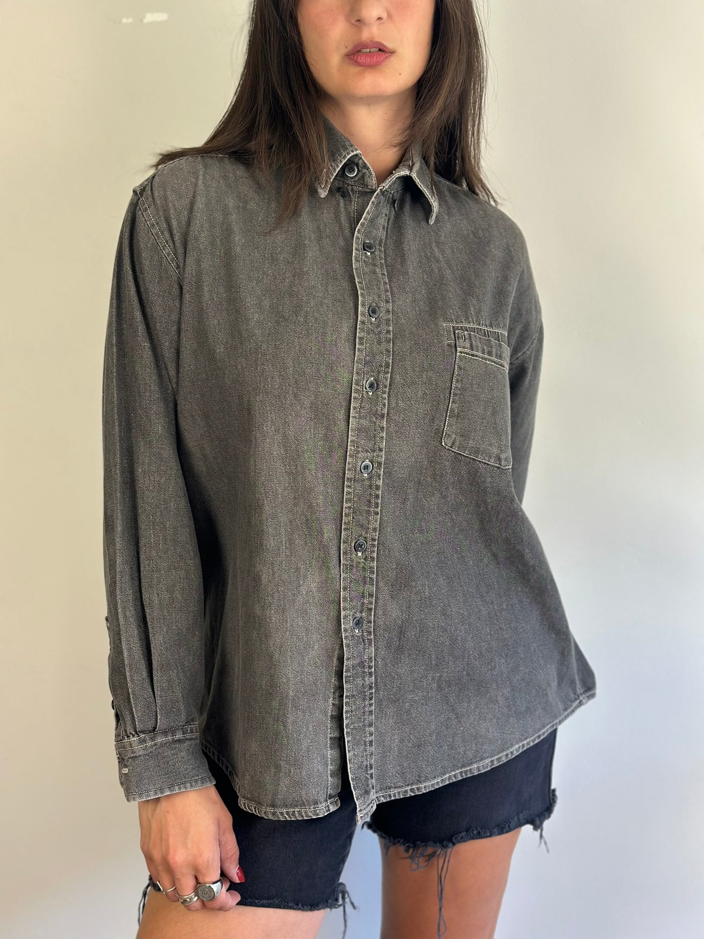 Grey Denim Shirt