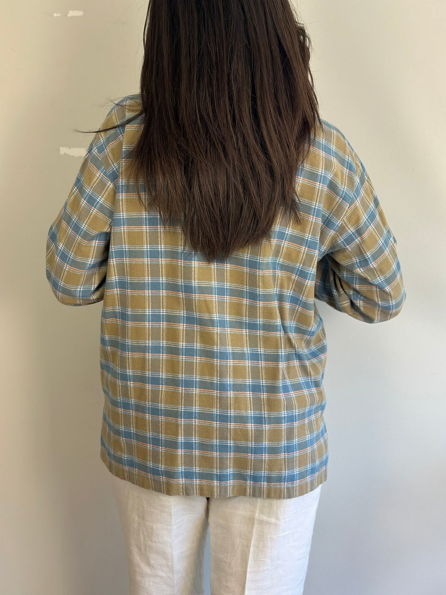 Vintage Plaid Shirt with zipper