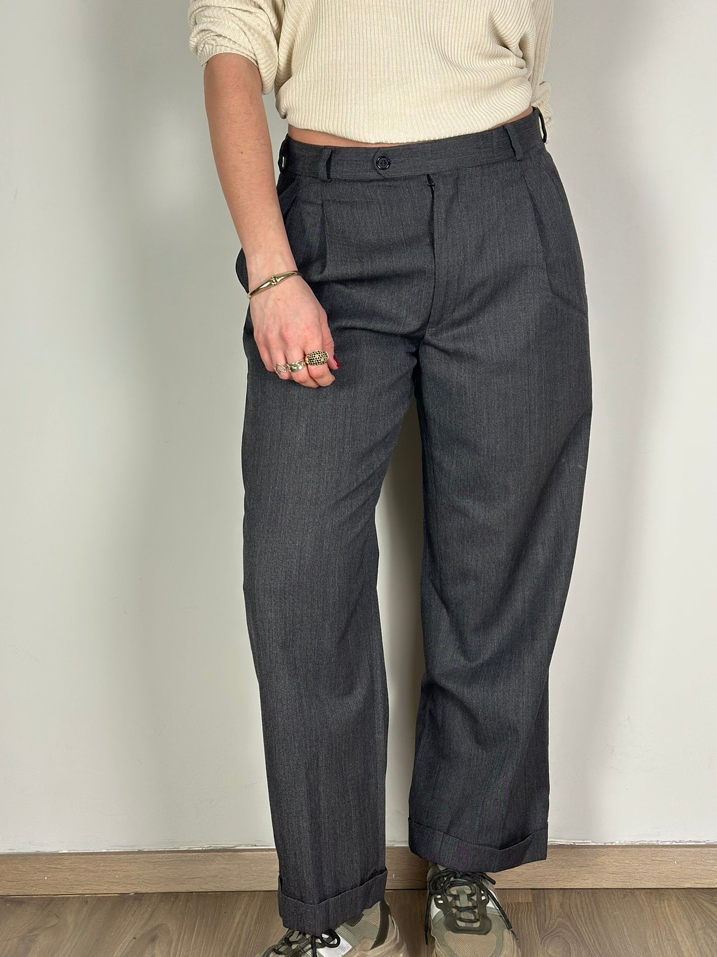 Vintage Grey Suit Pants