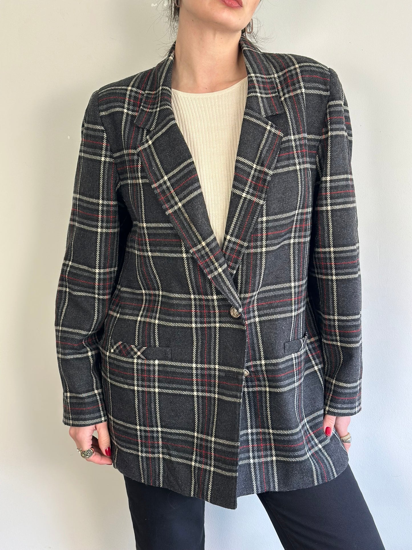 Vintage Plaid Blazer