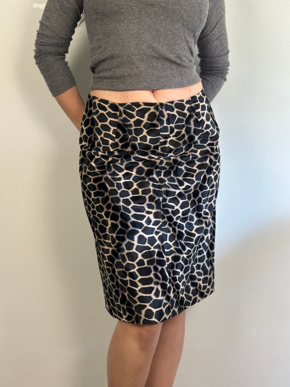 Vintage Animal Print Skirt