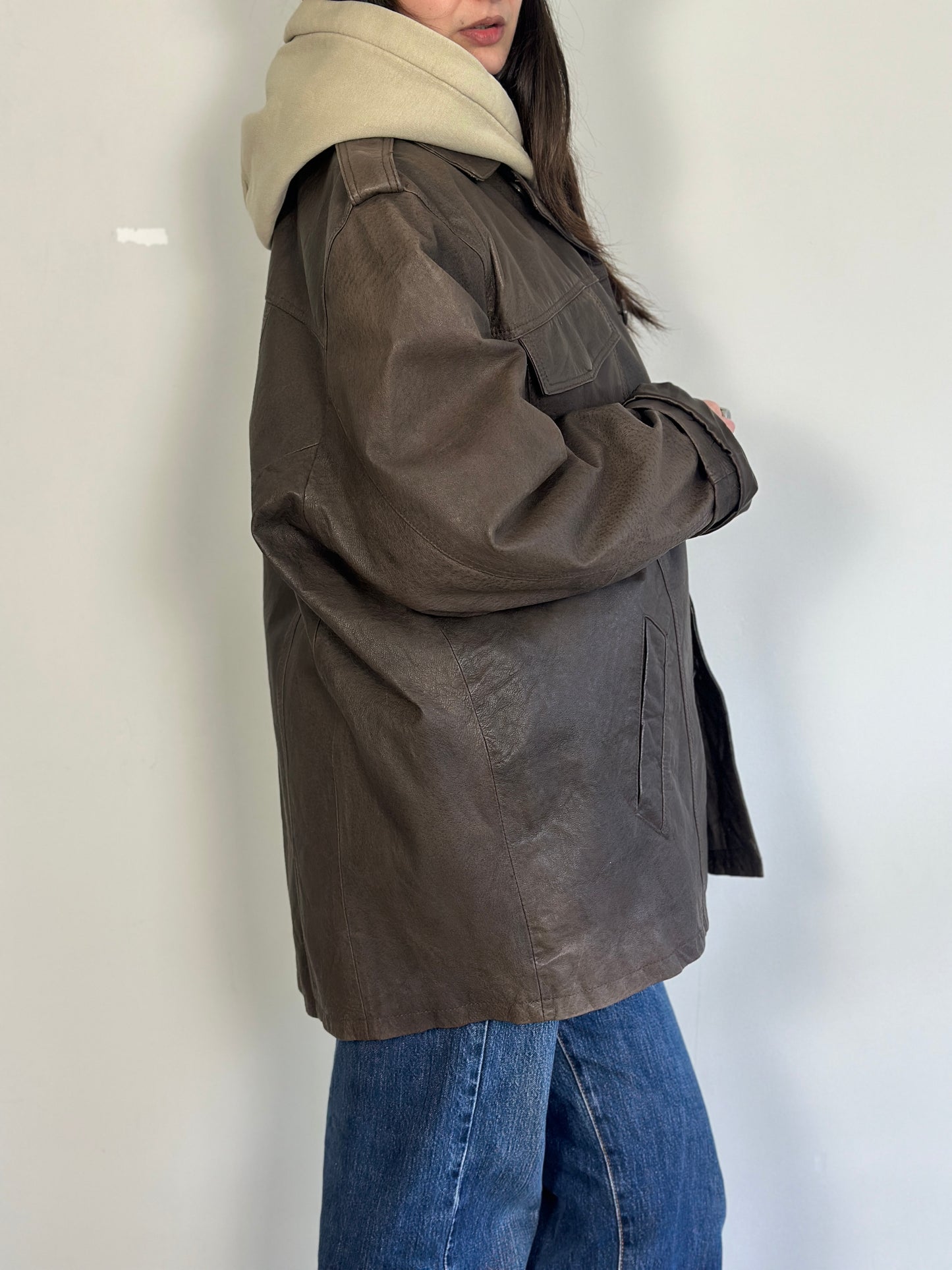 Mustang Dark Brown Leather Jacket