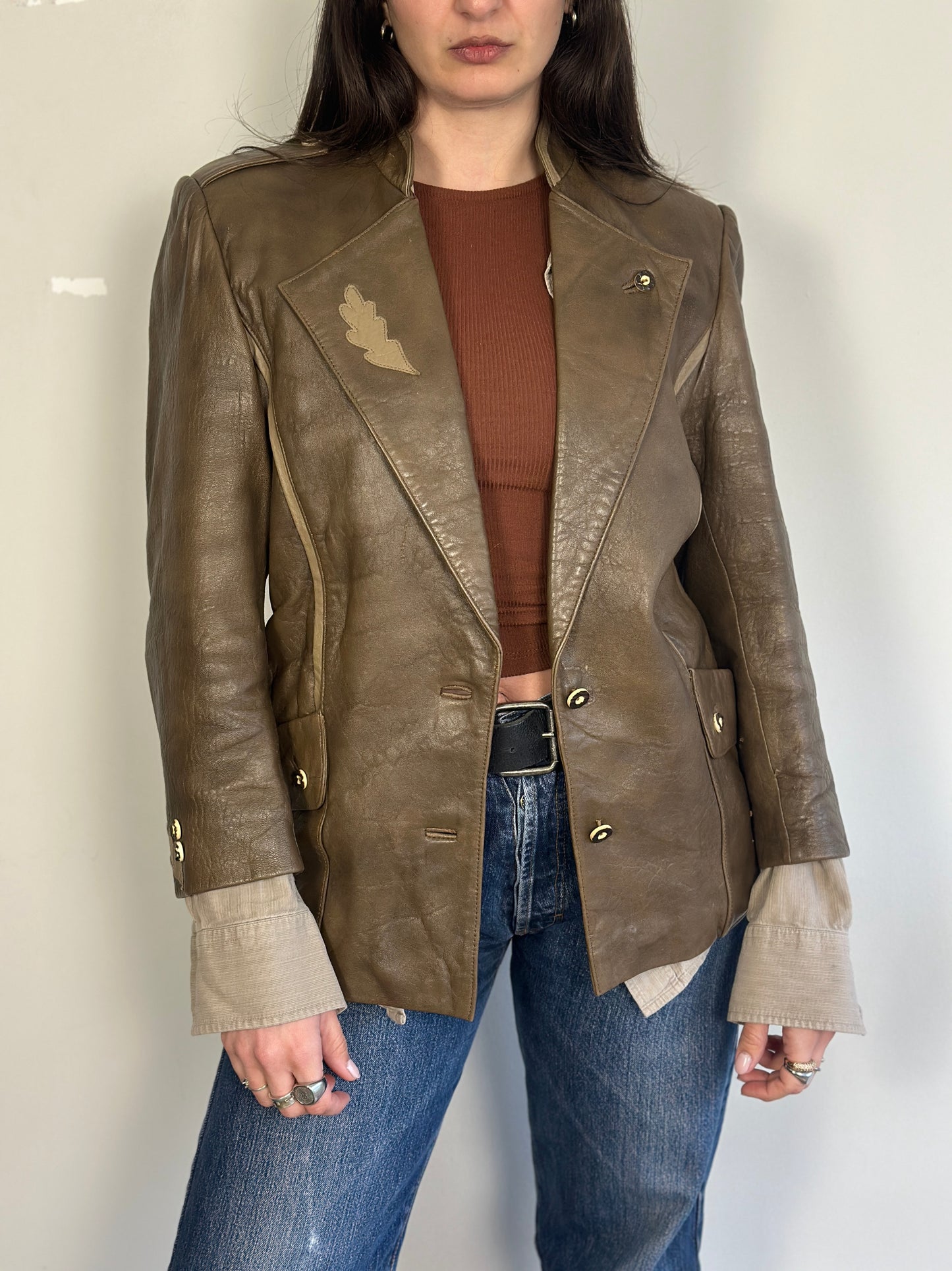 Vintage Leather Blazer