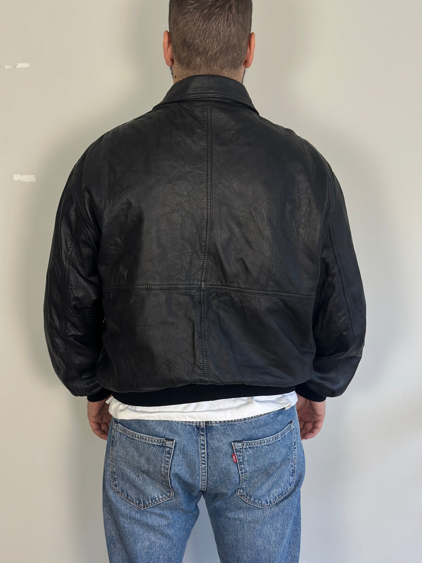 Vintage Leather Bomber