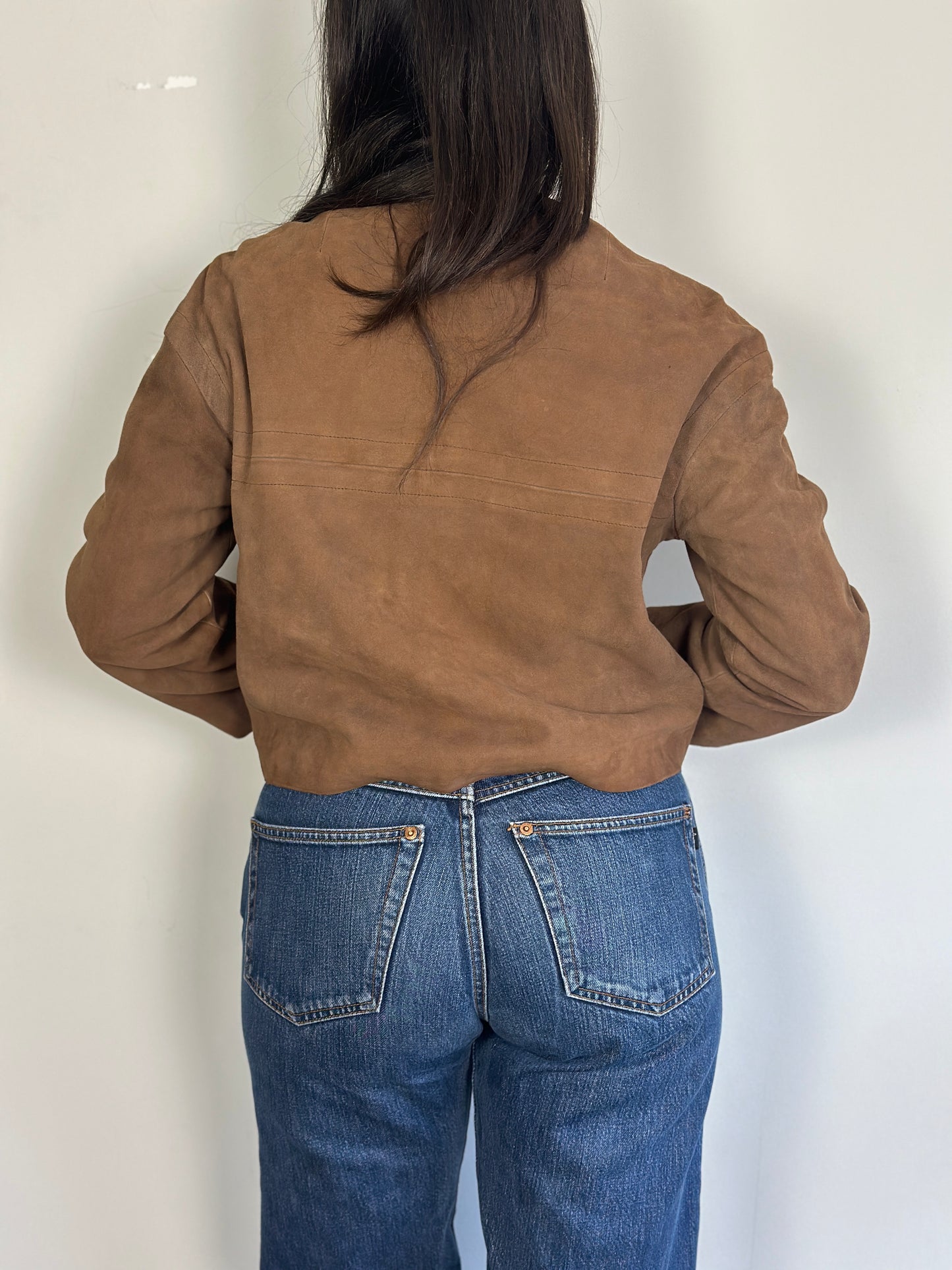 Vintage Suede Crop Jacket
