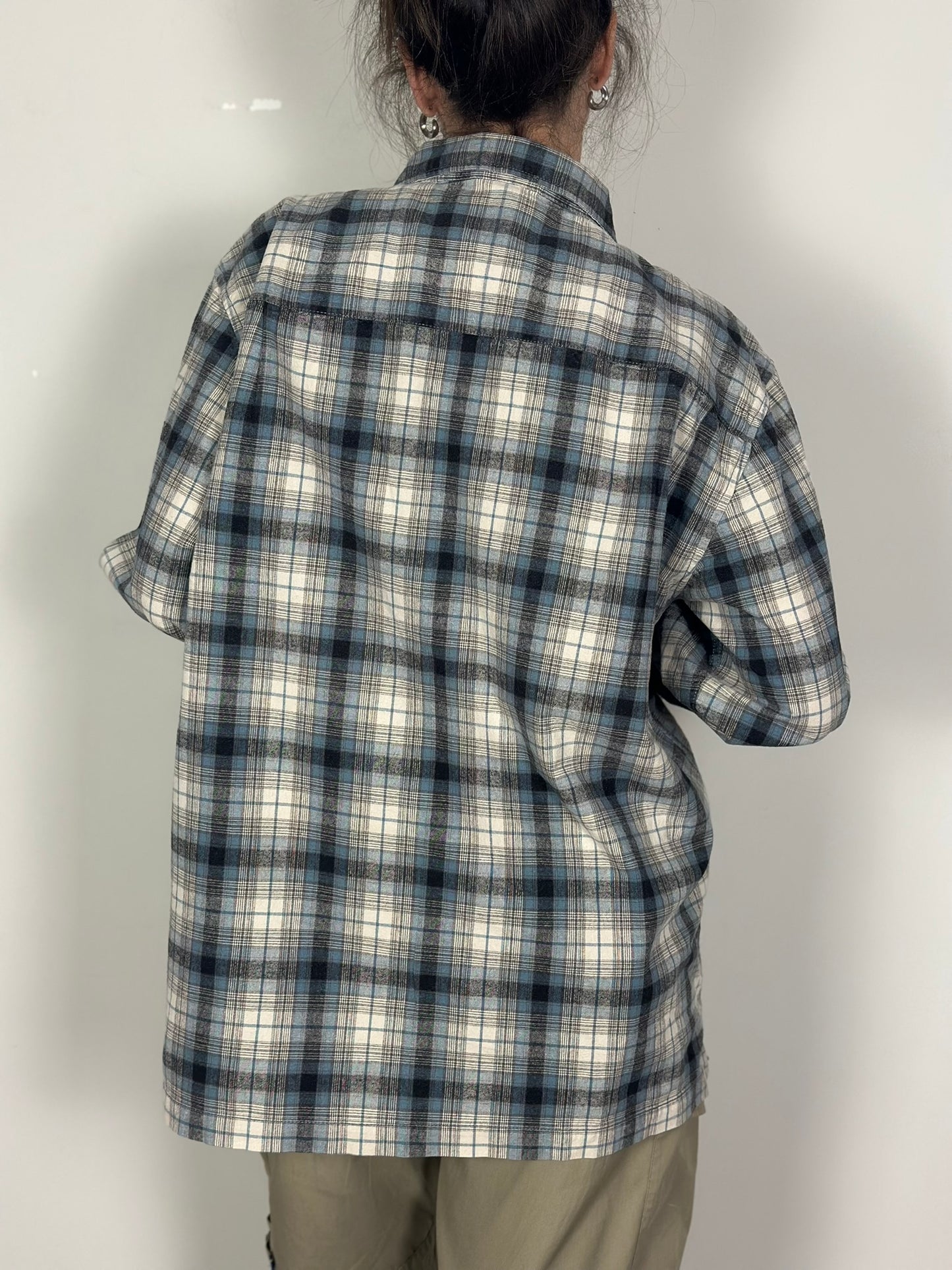 Vintage Plaid Shirt-blouse