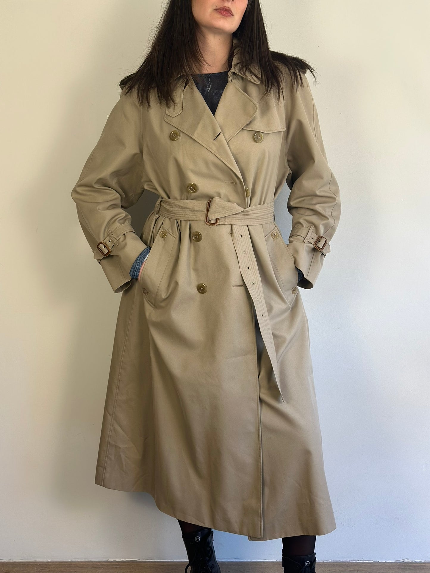 Vintage Khaki Trench Coat