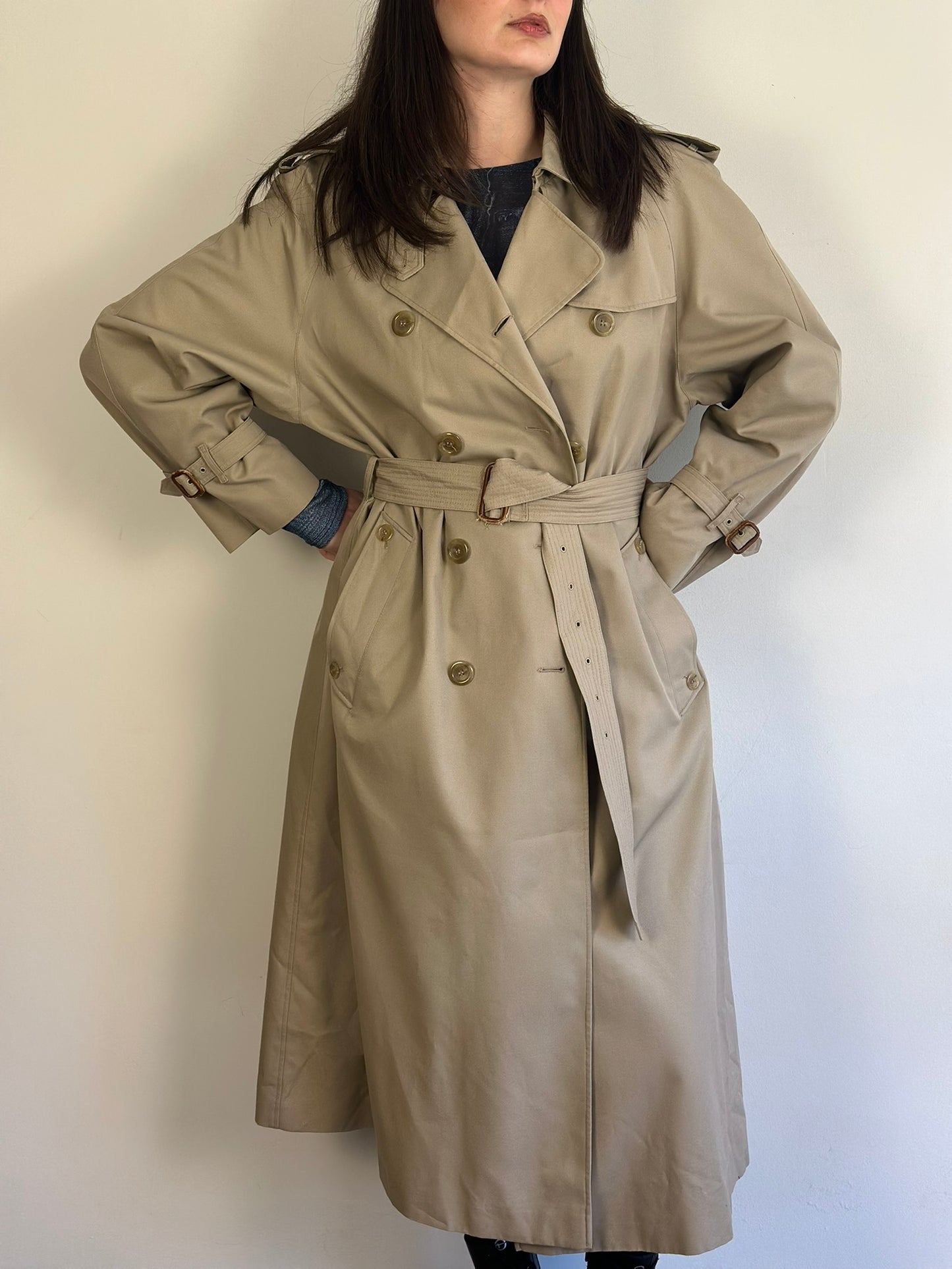 Vintage Khaki Trench Coat