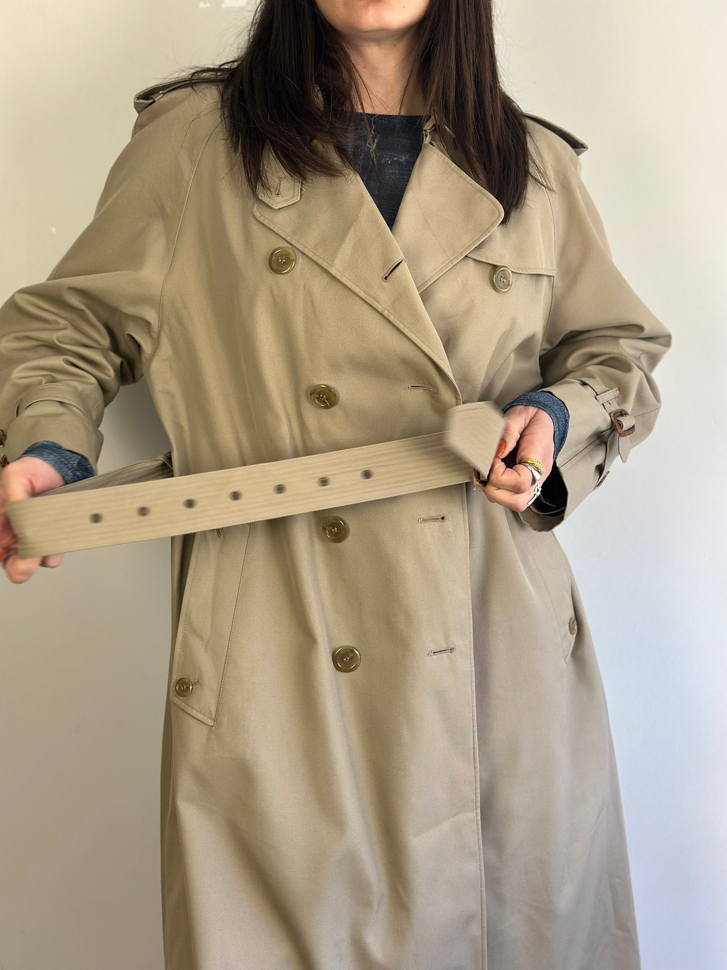 Vintage Khaki Trench Coat