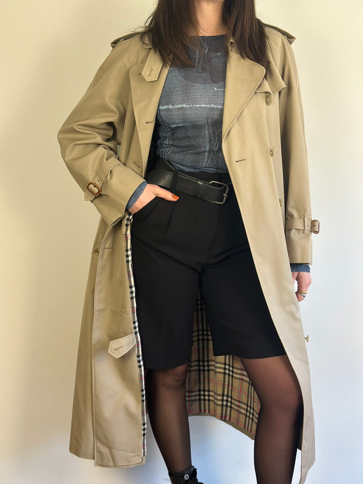 Vintage Khaki Trench Coat