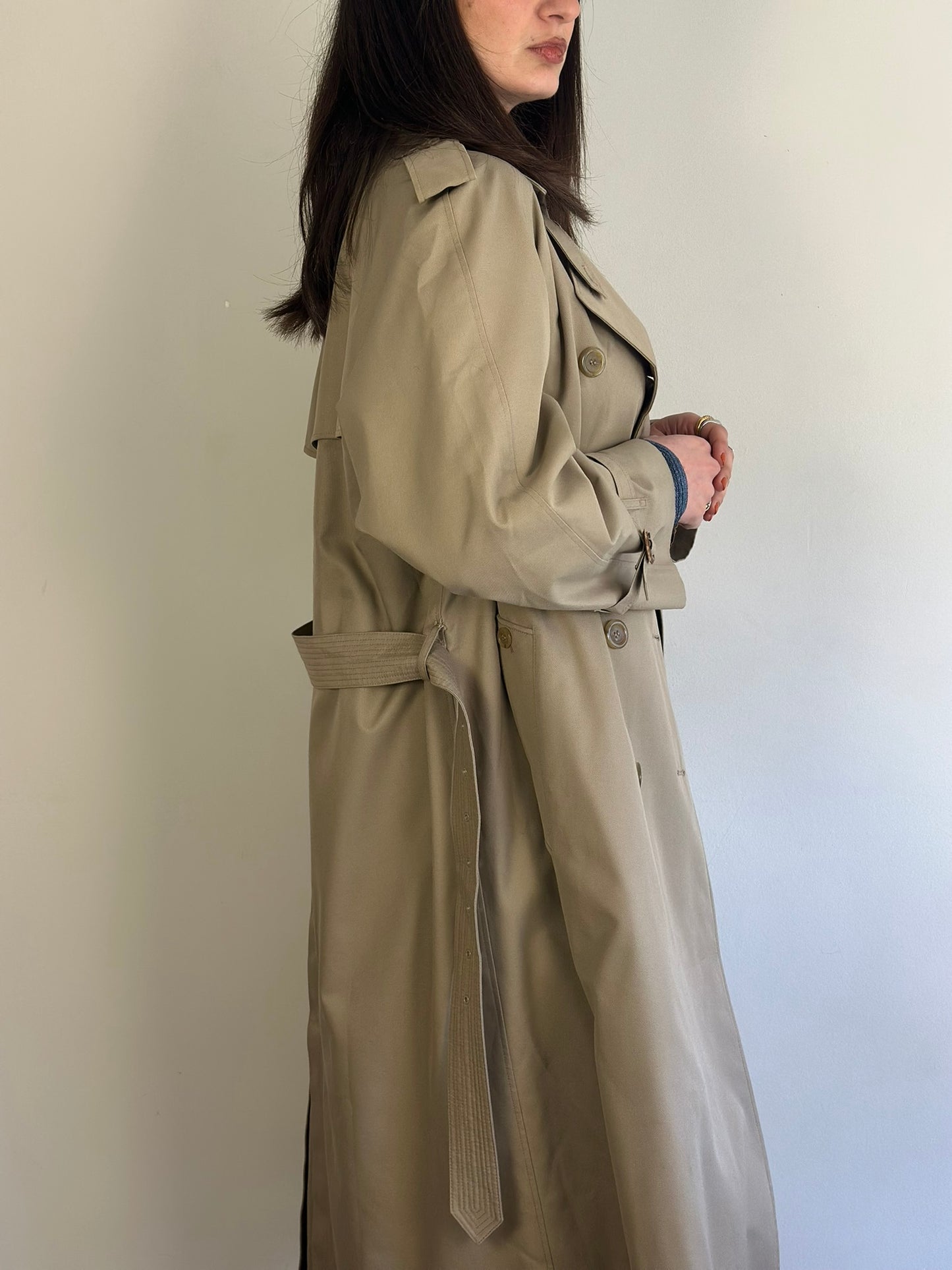 Vintage Khaki Trench Coat