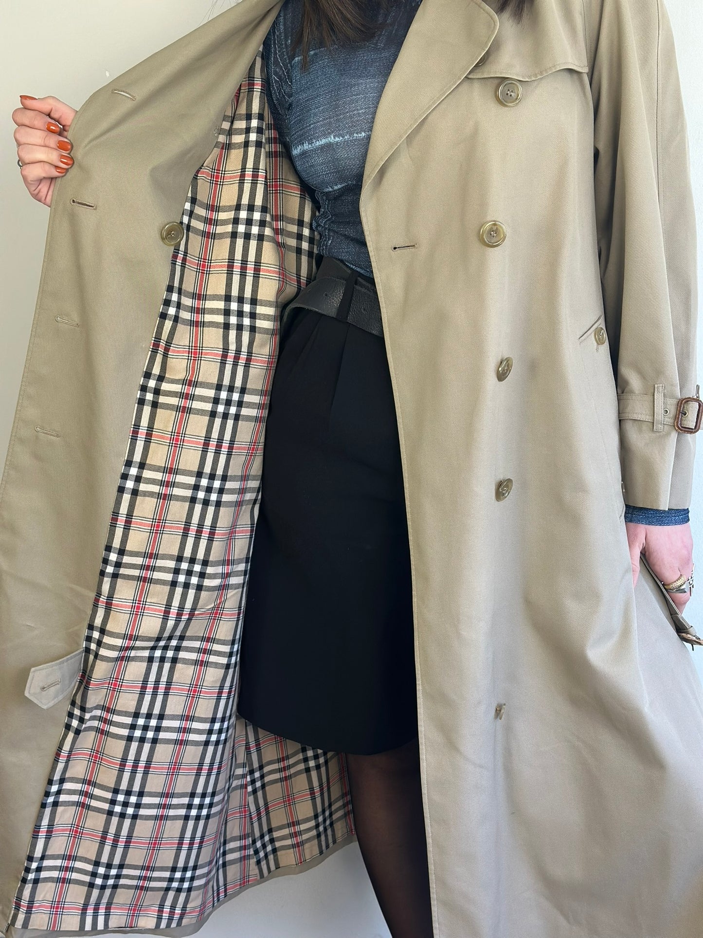 Vintage Khaki Trench Coat