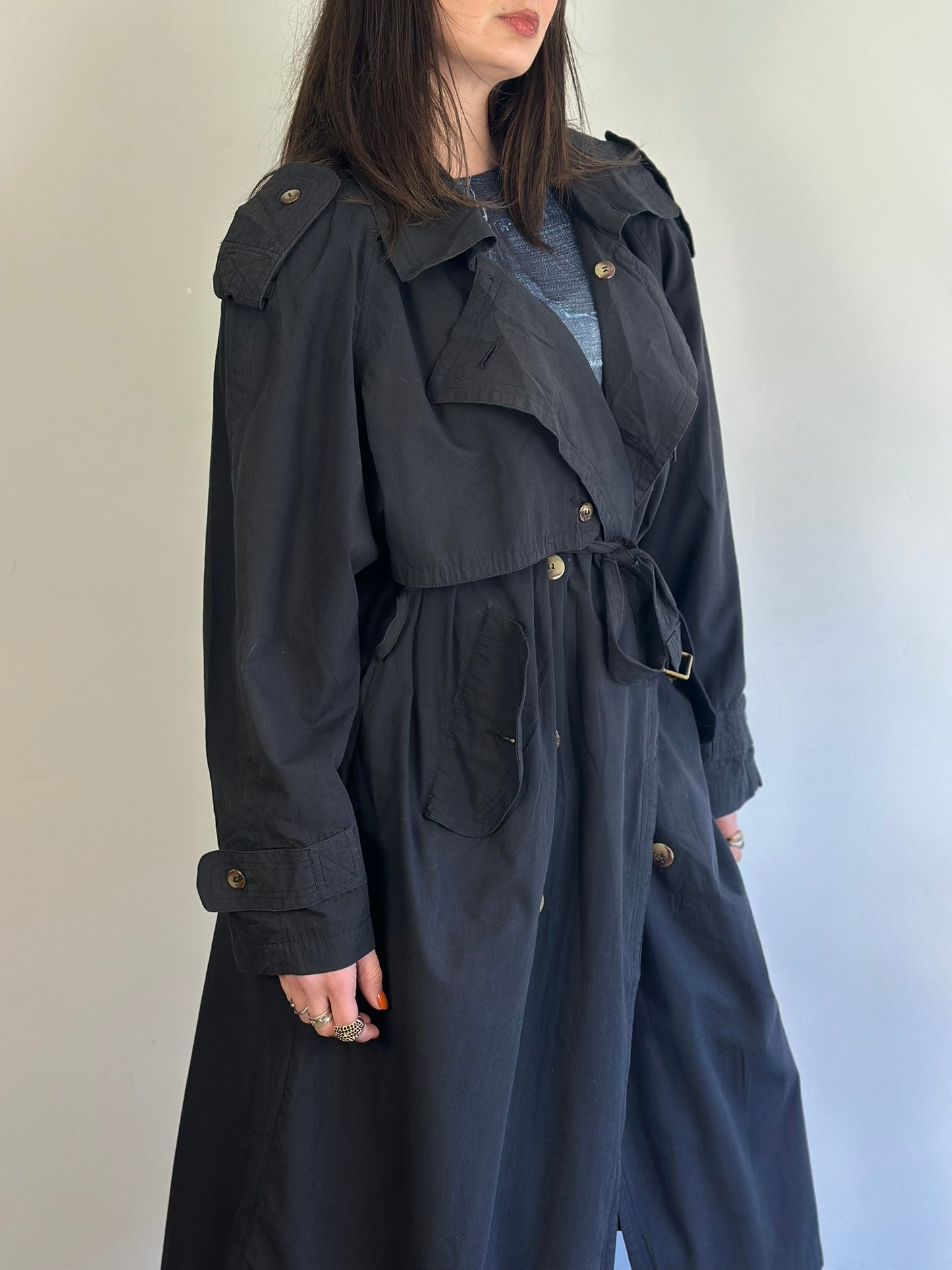 Vintage Grey Trench Coat