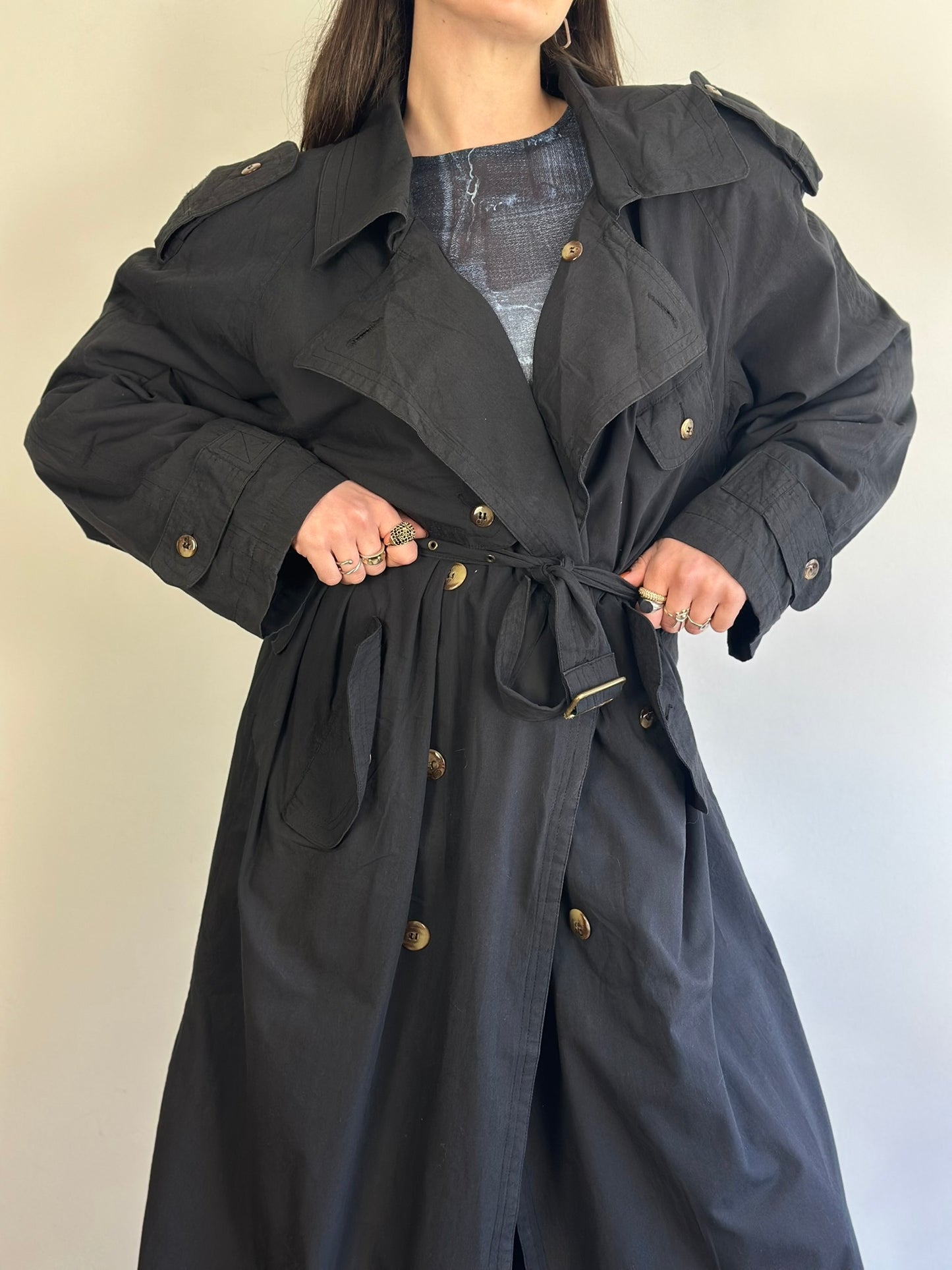 Vintage Grey Trench Coat