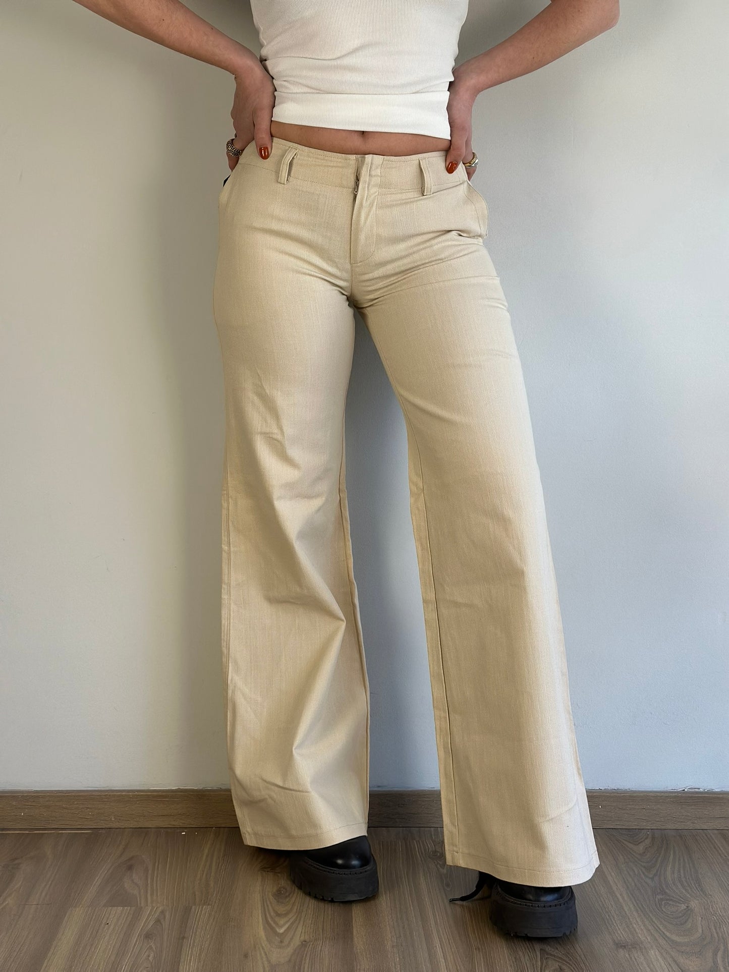 METALAXIS Low Waist Vintage Pants