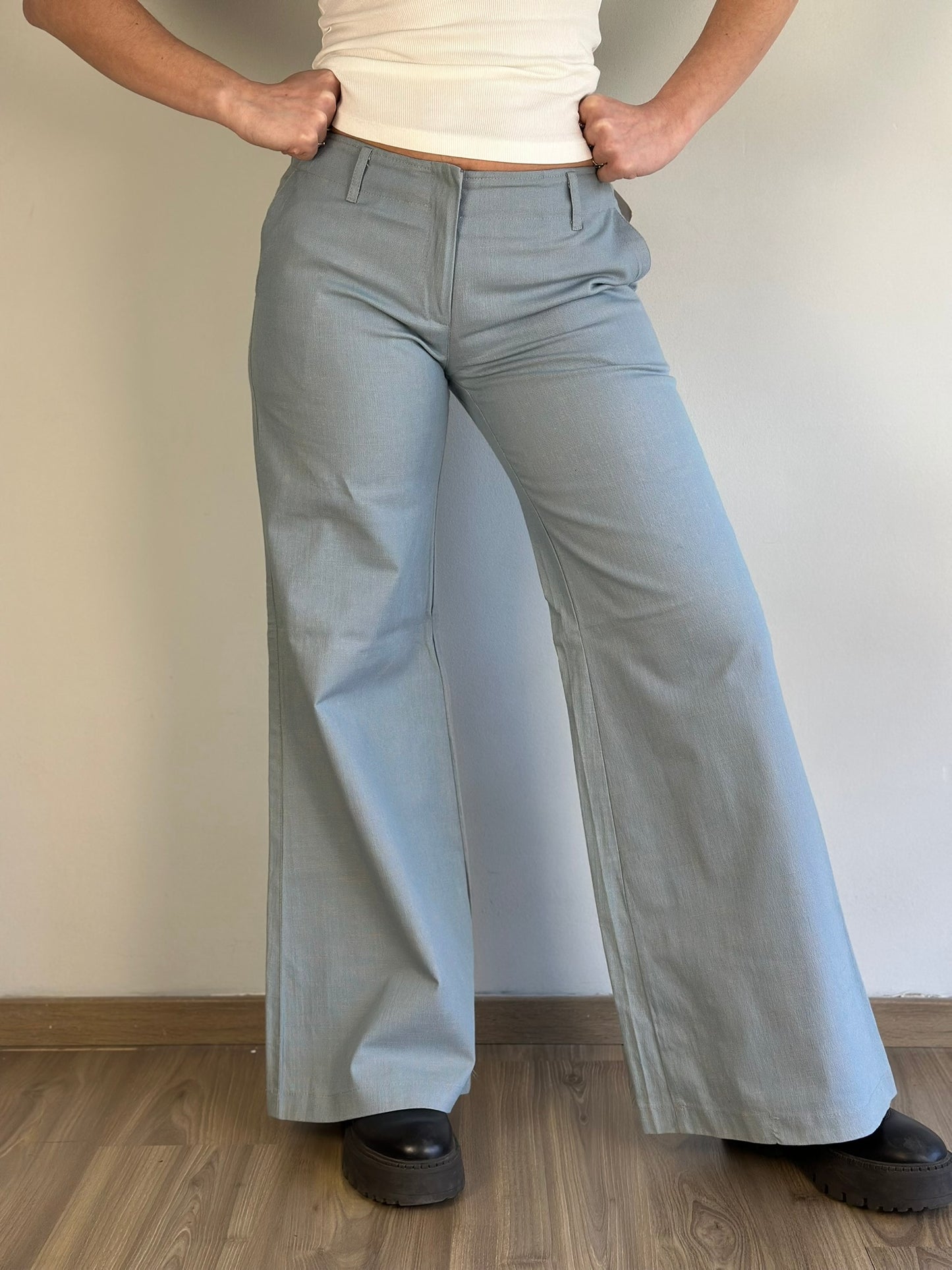 METALAXIS Low Waist Vintage Pants