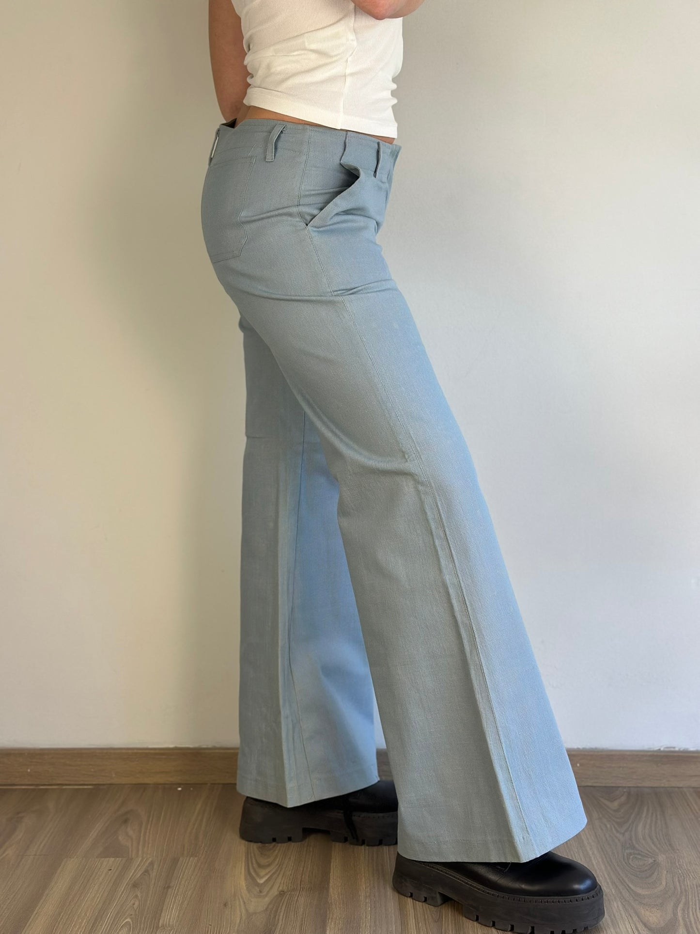 METALAXIS Low Waist Vintage Pants