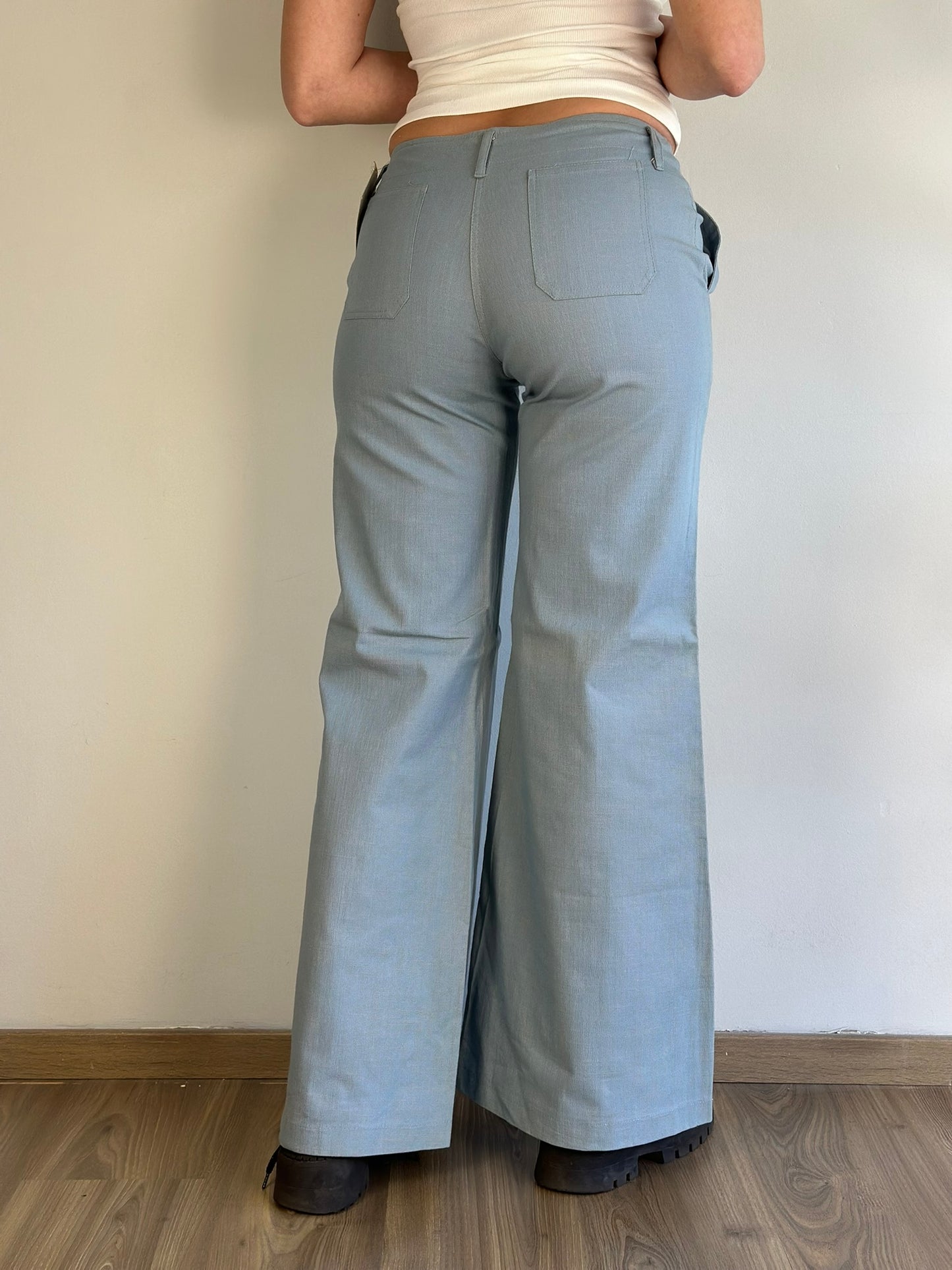 METALAXIS Low Waist Vintage Pants