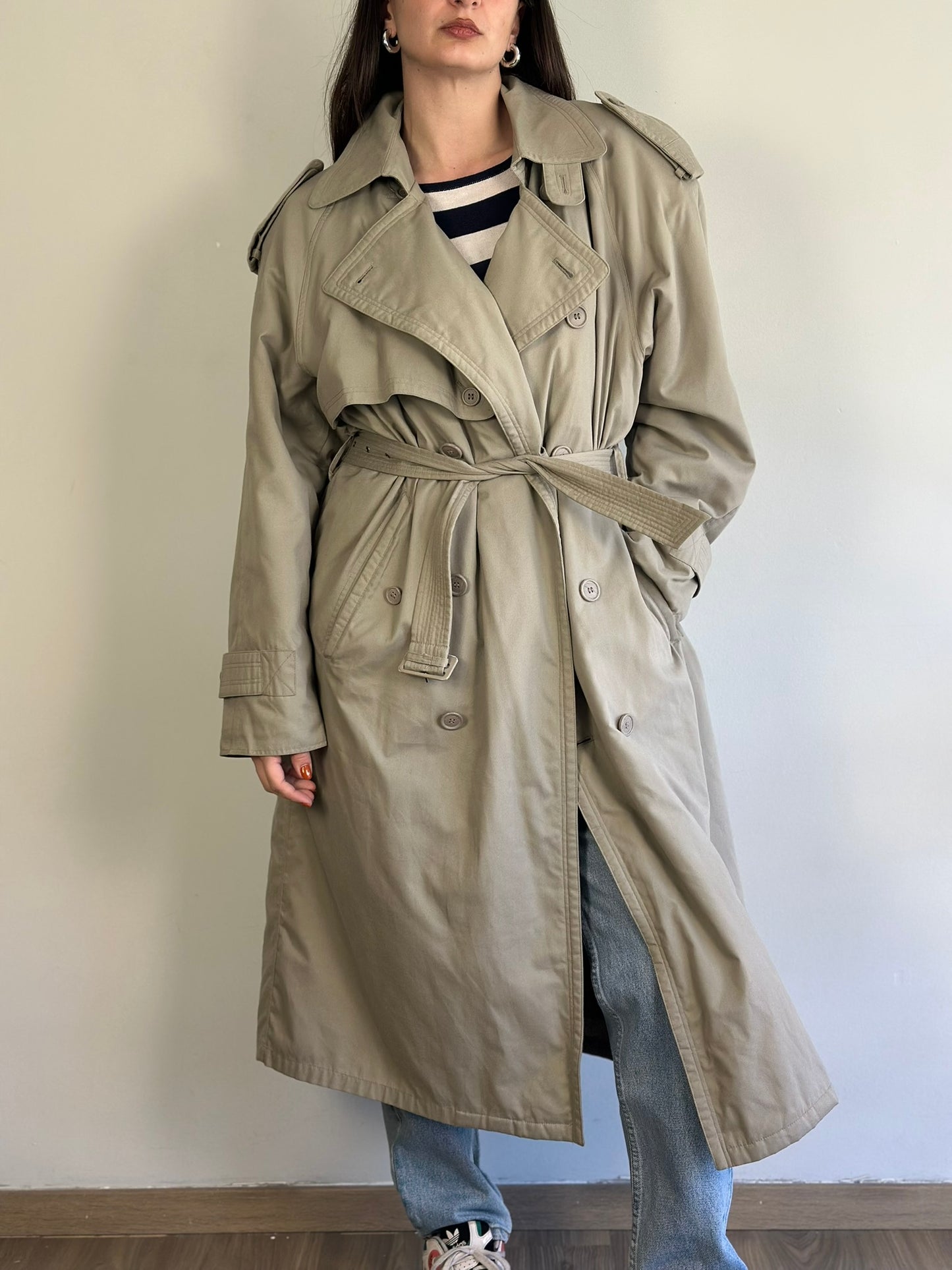 Vintage Khaki Trench Coat