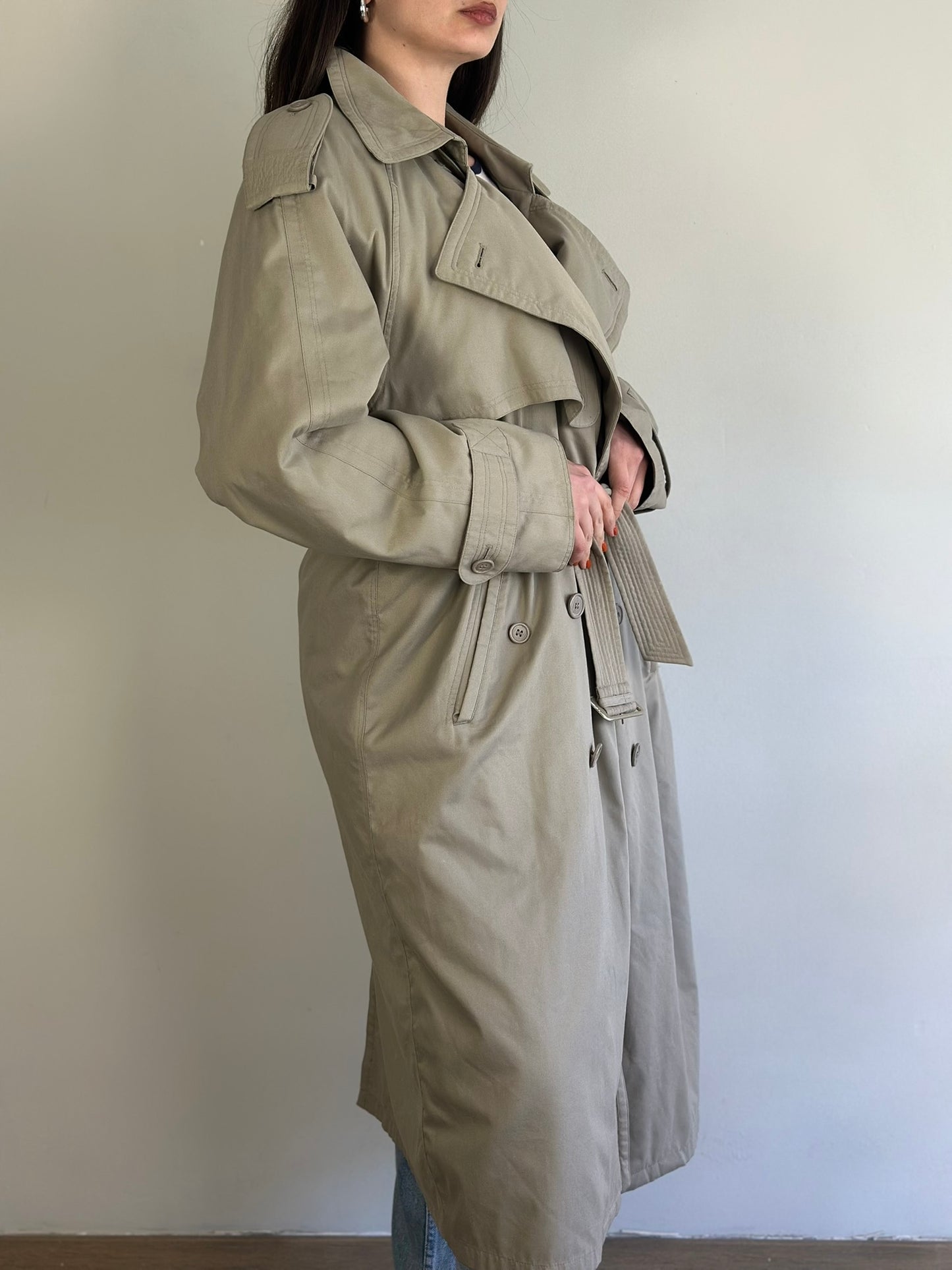 Vintage Khaki Trench Coat