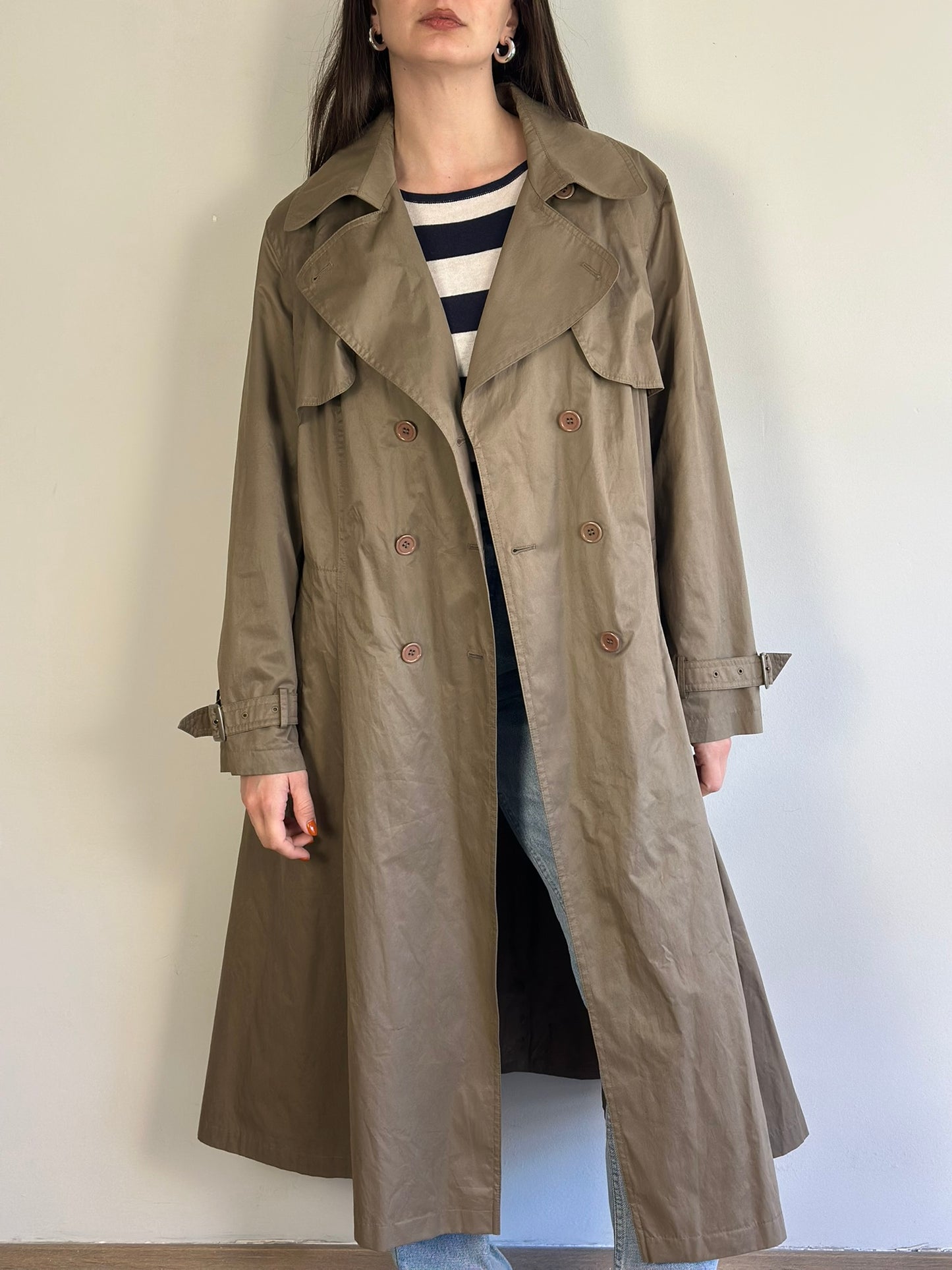 Vintage Khaki Trench Coat