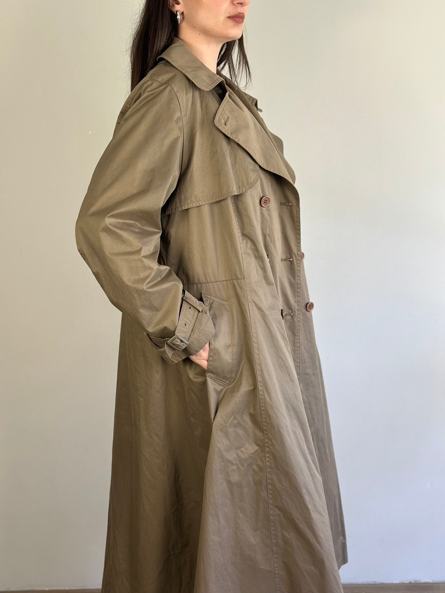 Vintage Khaki Trench Coat
