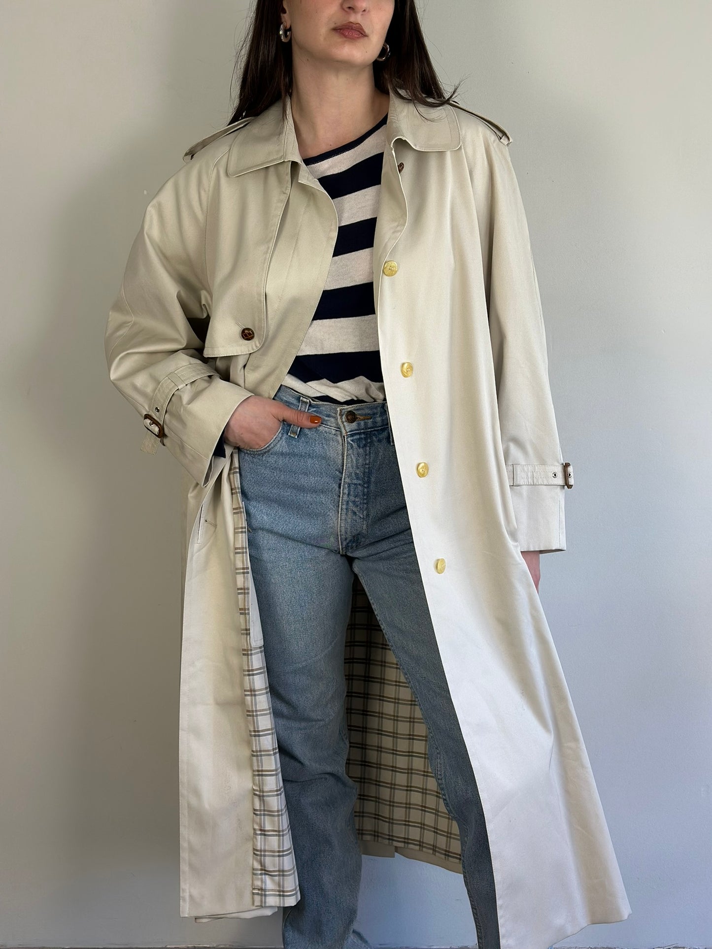 Vintage Beige Trench Coat
