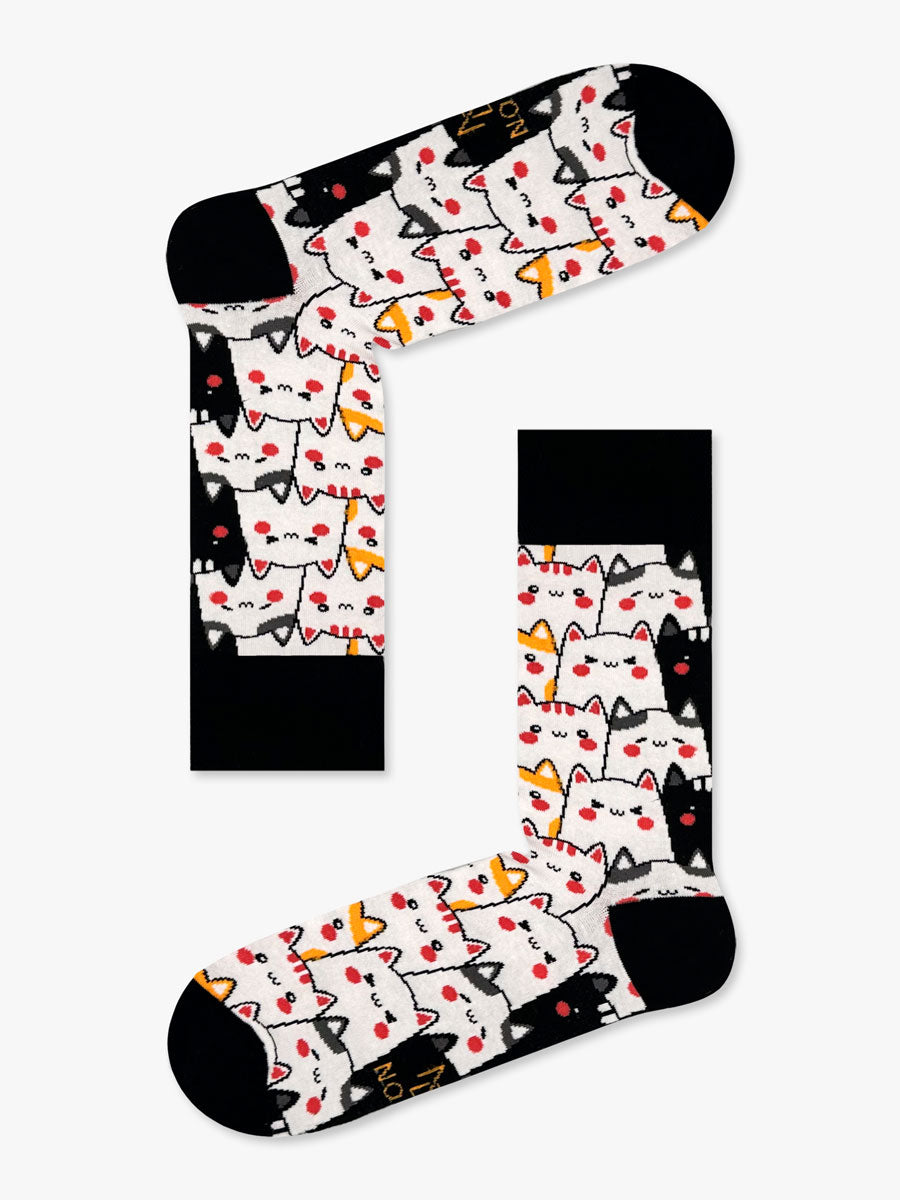 Κάλτσα Βαμβακερή με Σχέδια Kittens