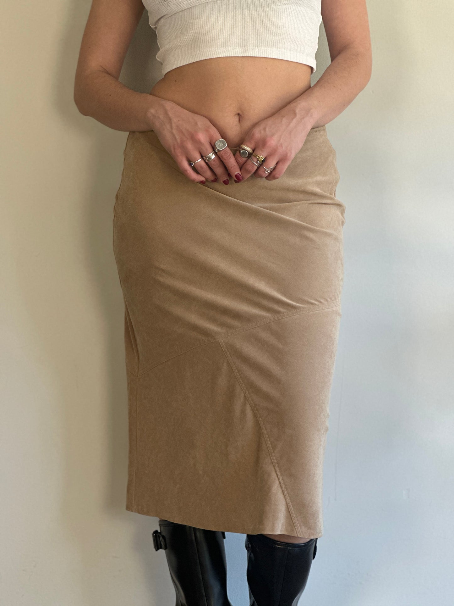 Vintage Suede Skirt