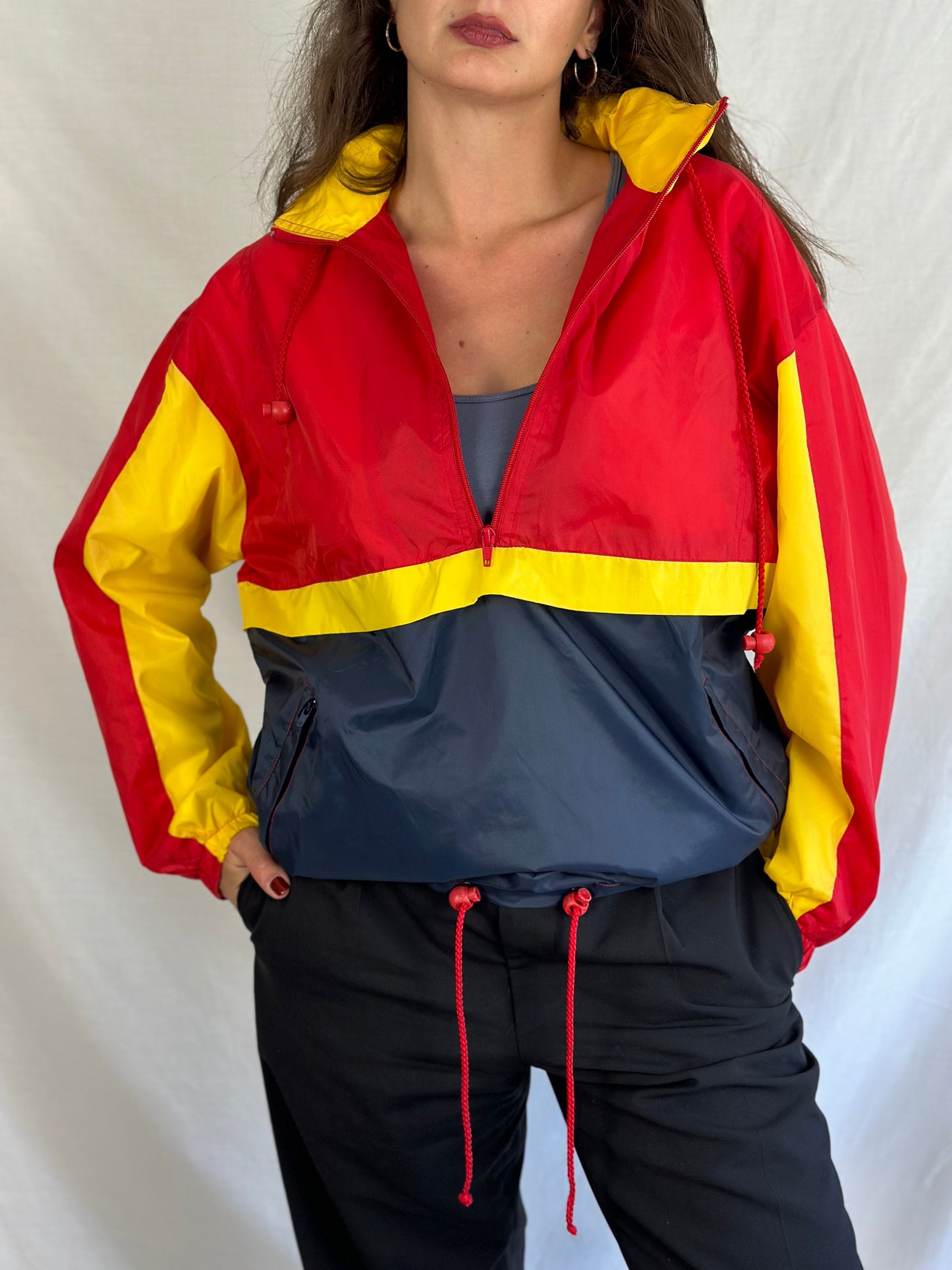 Vintage Half Zip Windbreaker