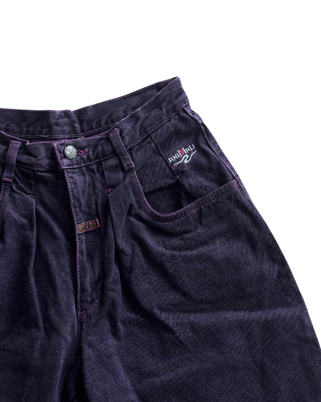 Vintage Purple Denim Shorts