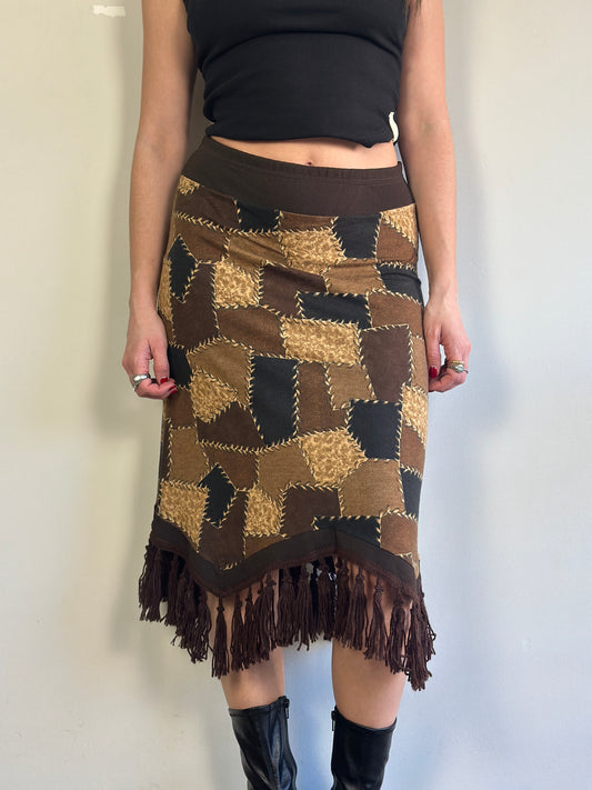 Midi Fringed Skirt