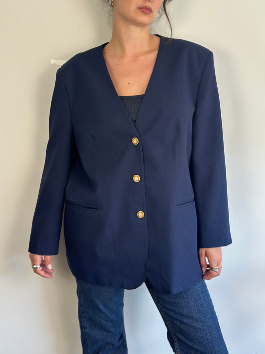 Vintage Dark Blue Blazer