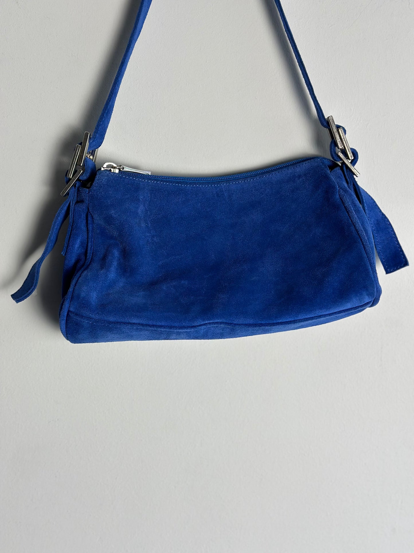 Vintage Blue Suede Bag