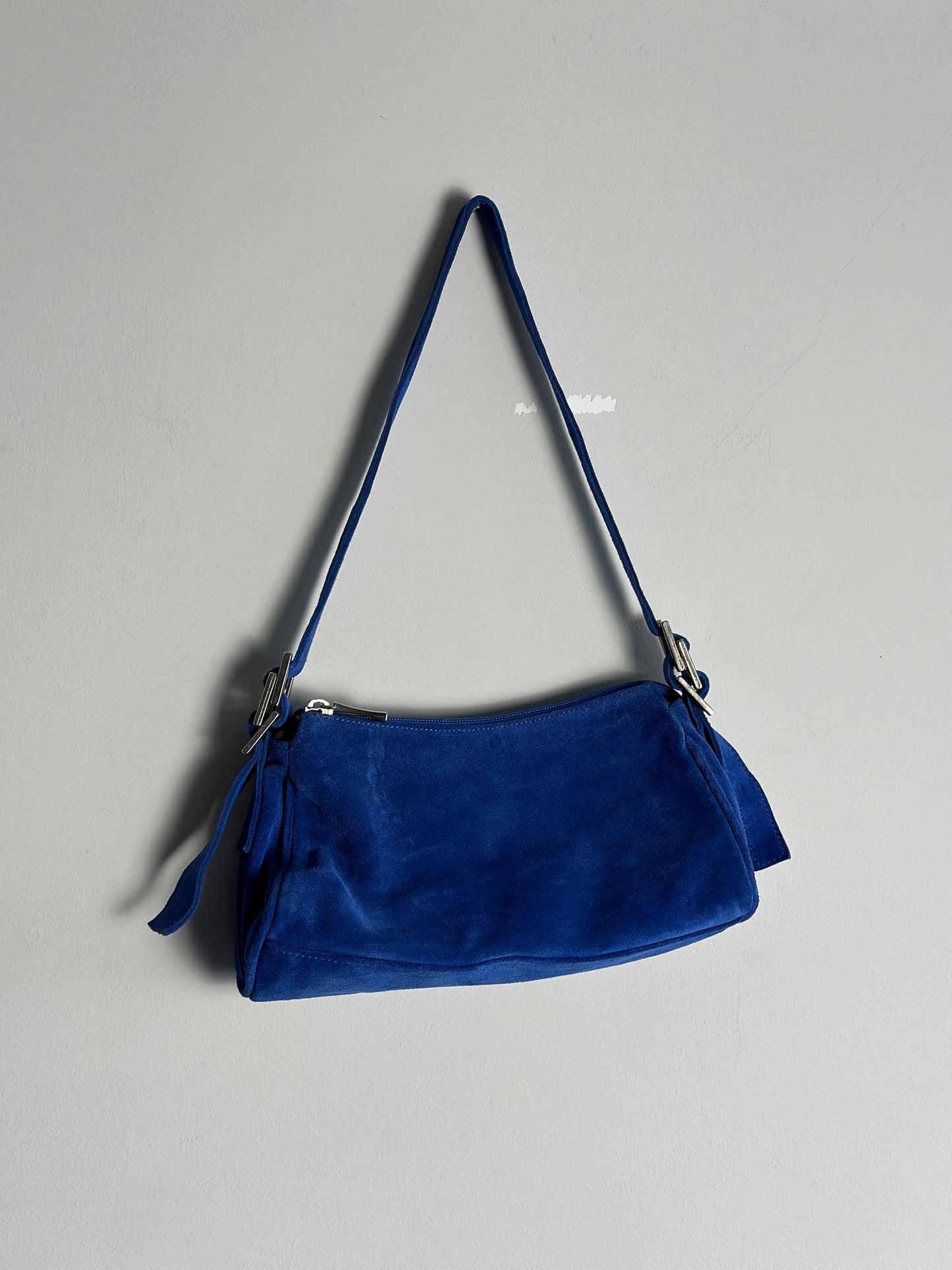 Vintage Blue Suede Bag