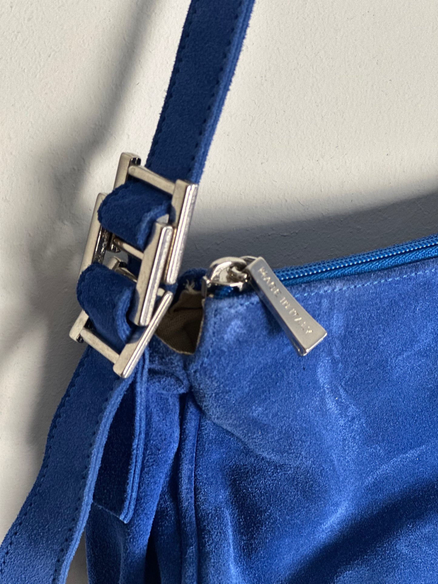 Vintage Blue Suede Bag