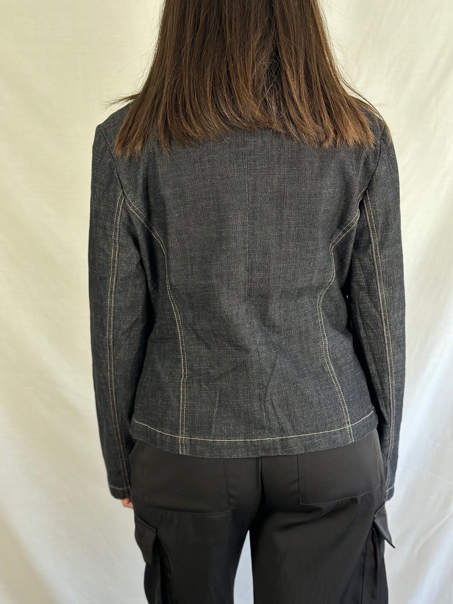 Vintage Denim Blazer Jacket