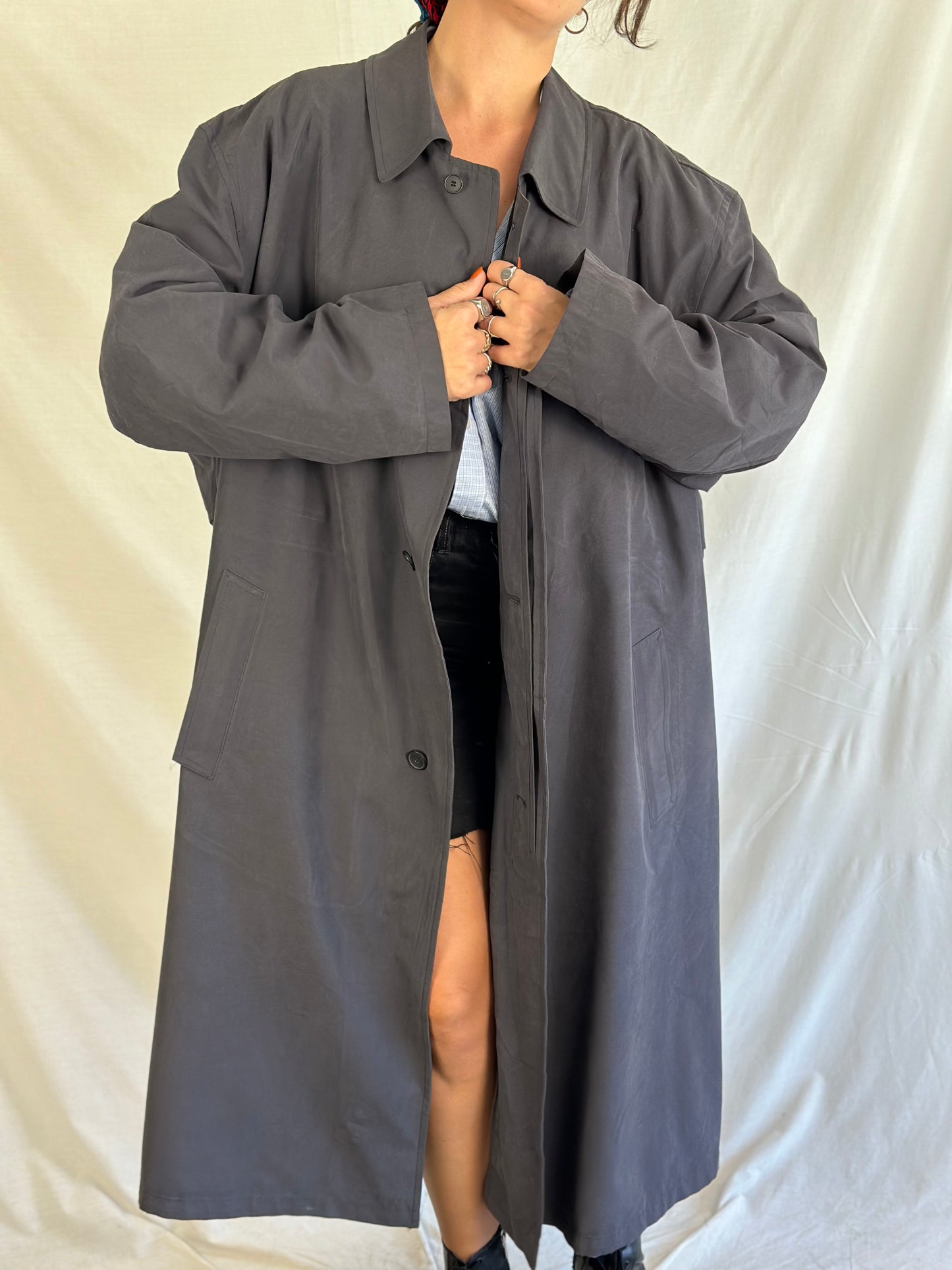 Vintage Grey Trench Coat