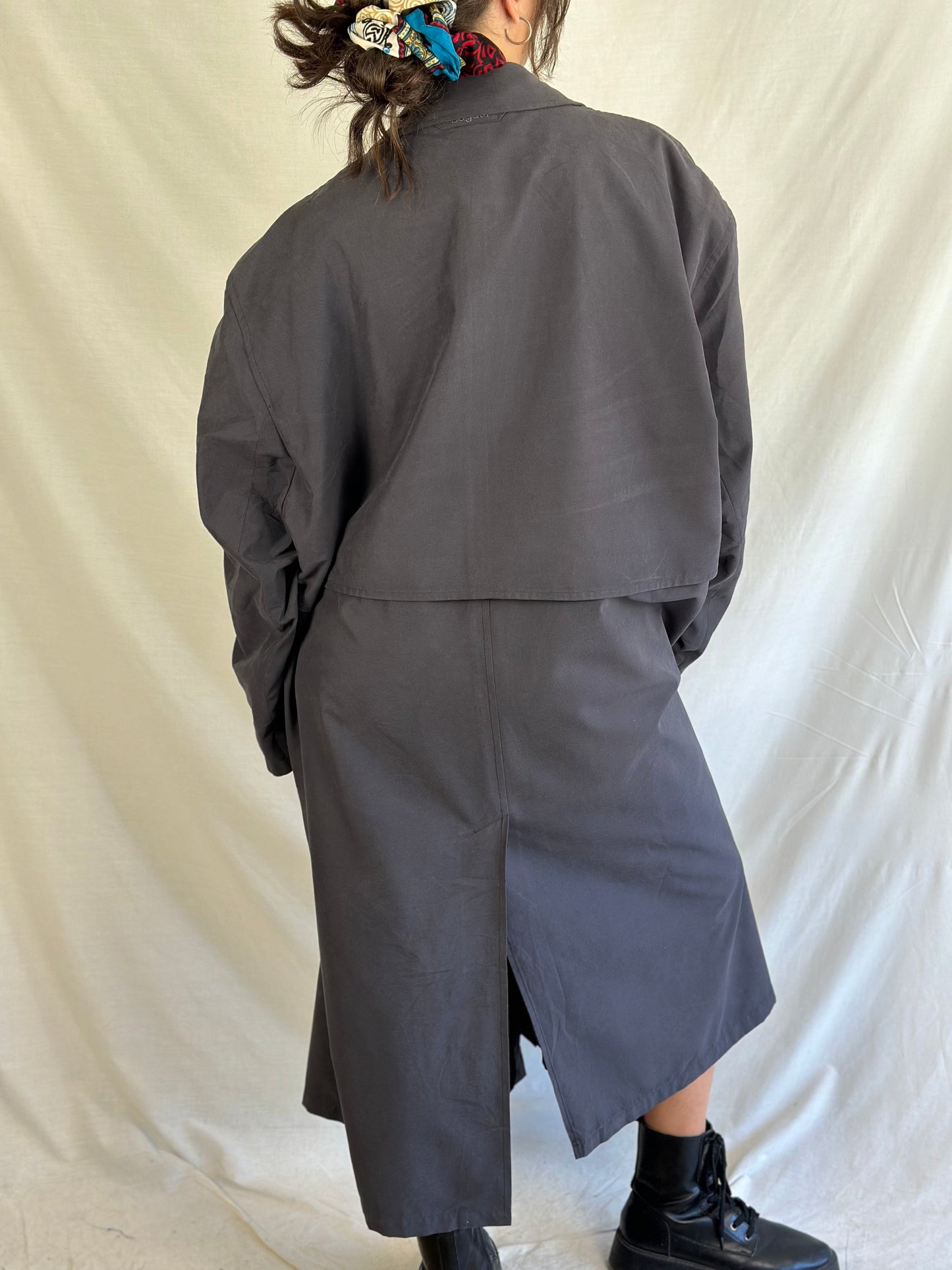 Vintage Grey Trench Coat