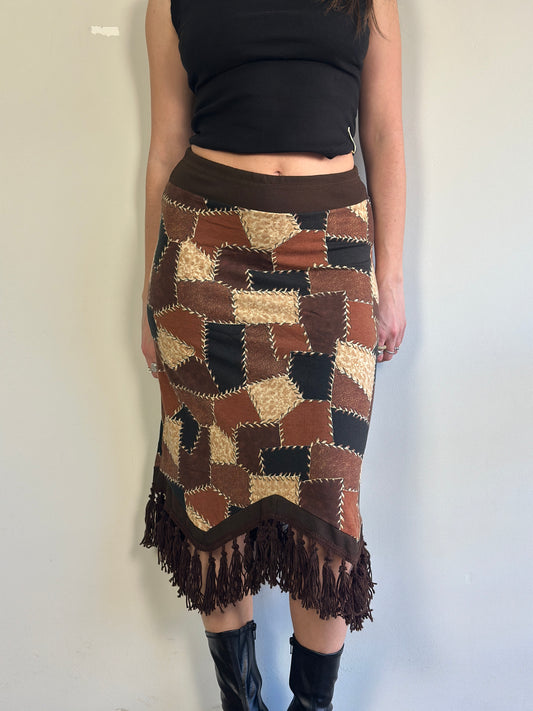 Midi Fringed Skirt