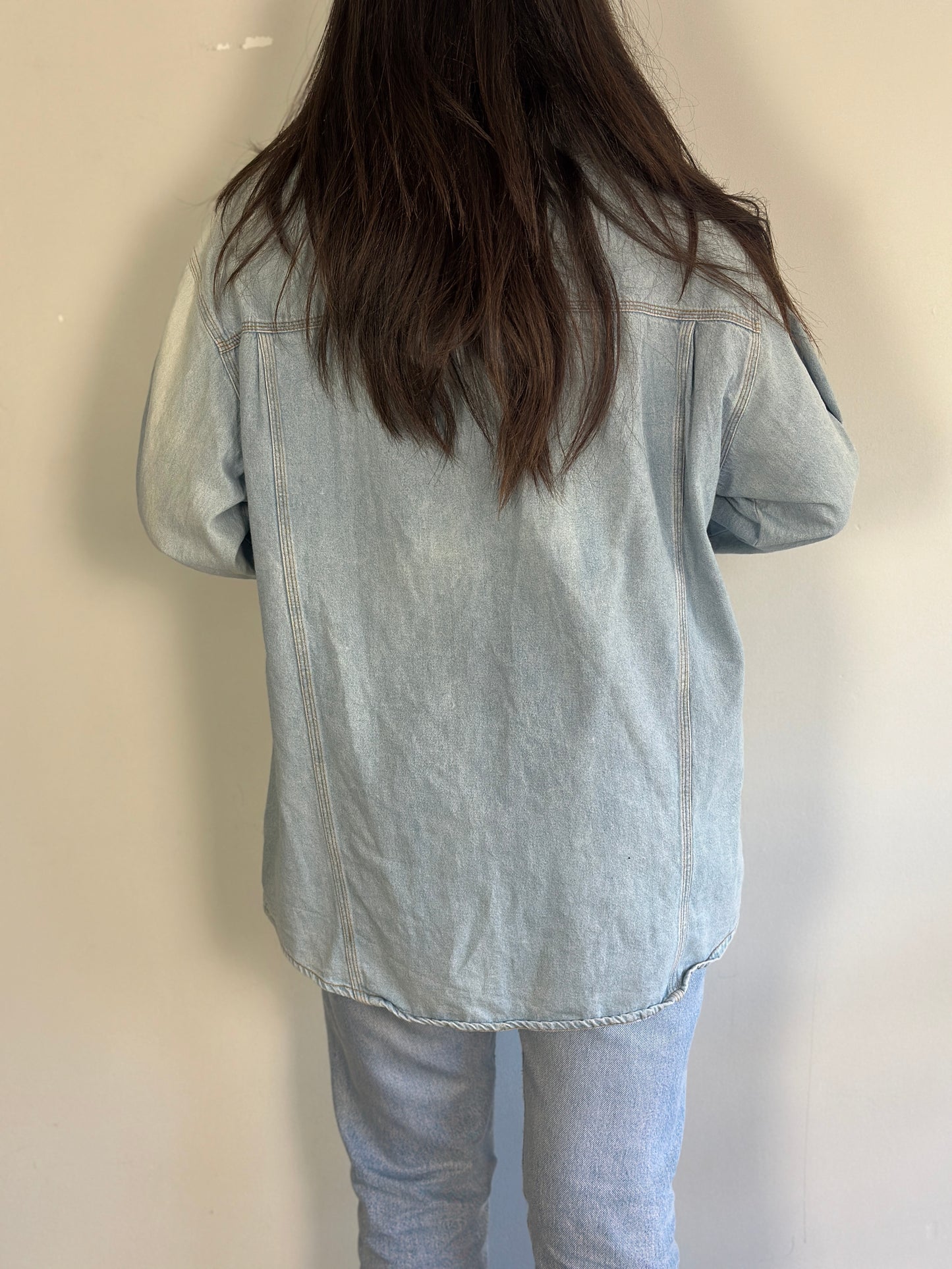 Denim Shirt with leather details