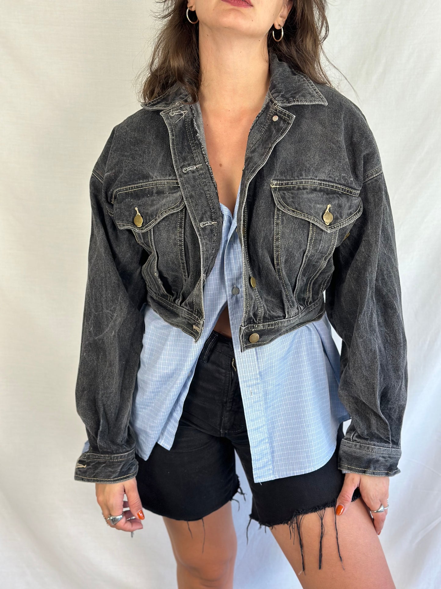 Vintage Cropped Denim Jacket