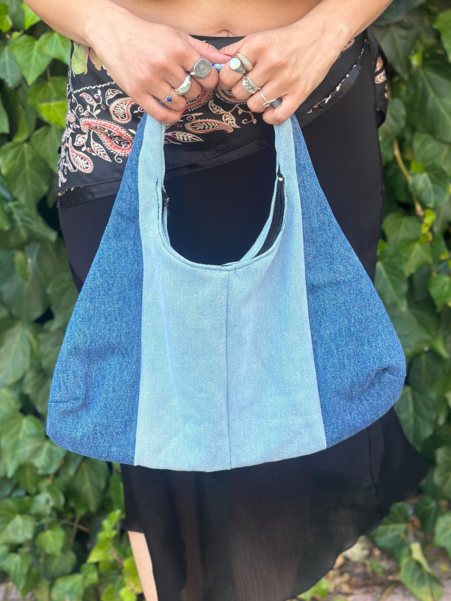 Reworked Denim Bag From Vintage Jeans