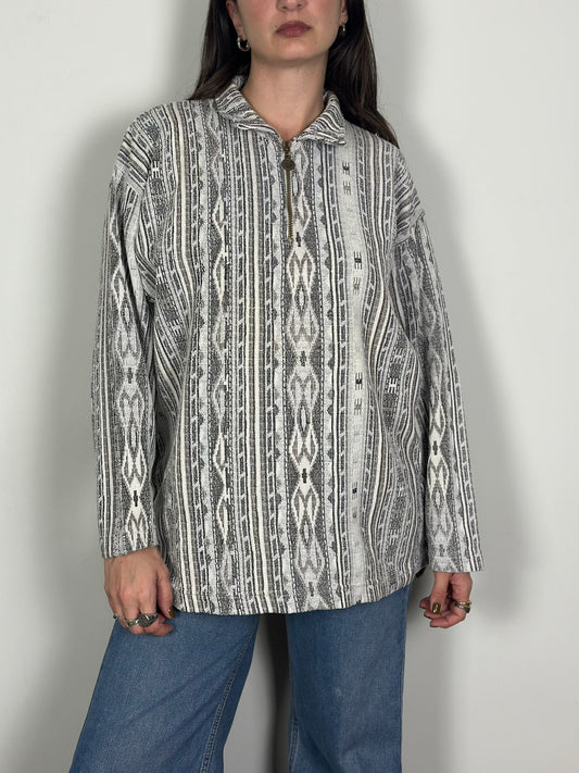 Vintage Long Sleeve Polo Blouse