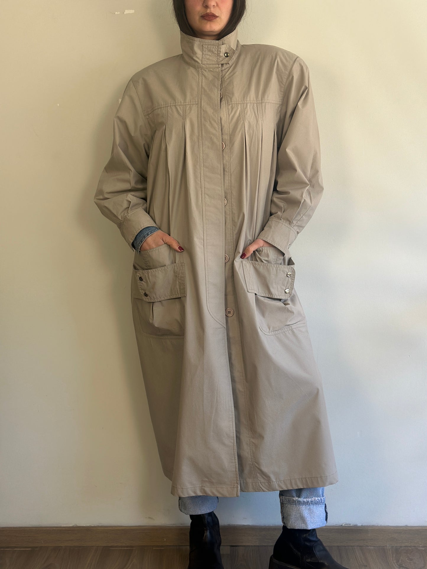 Vintage Beige Trench Coat